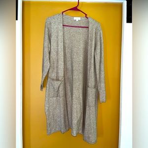 Tan cardigan